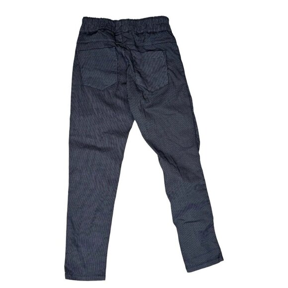 Bevy Flog Shely Jogger Pants Size 26 drawstring waist black gray honeycomb print - Picture 4 of 9